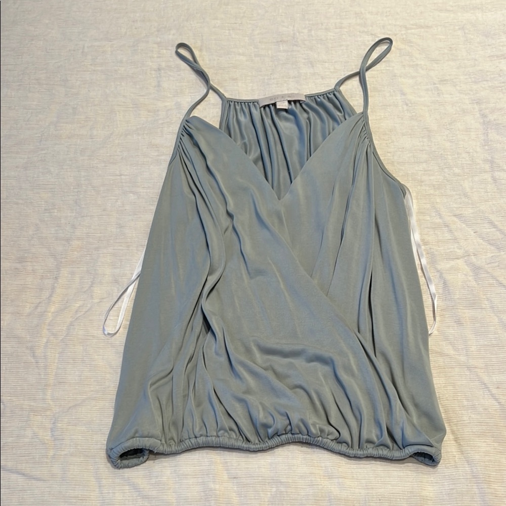 Green Sleeveless Wrap Camisole